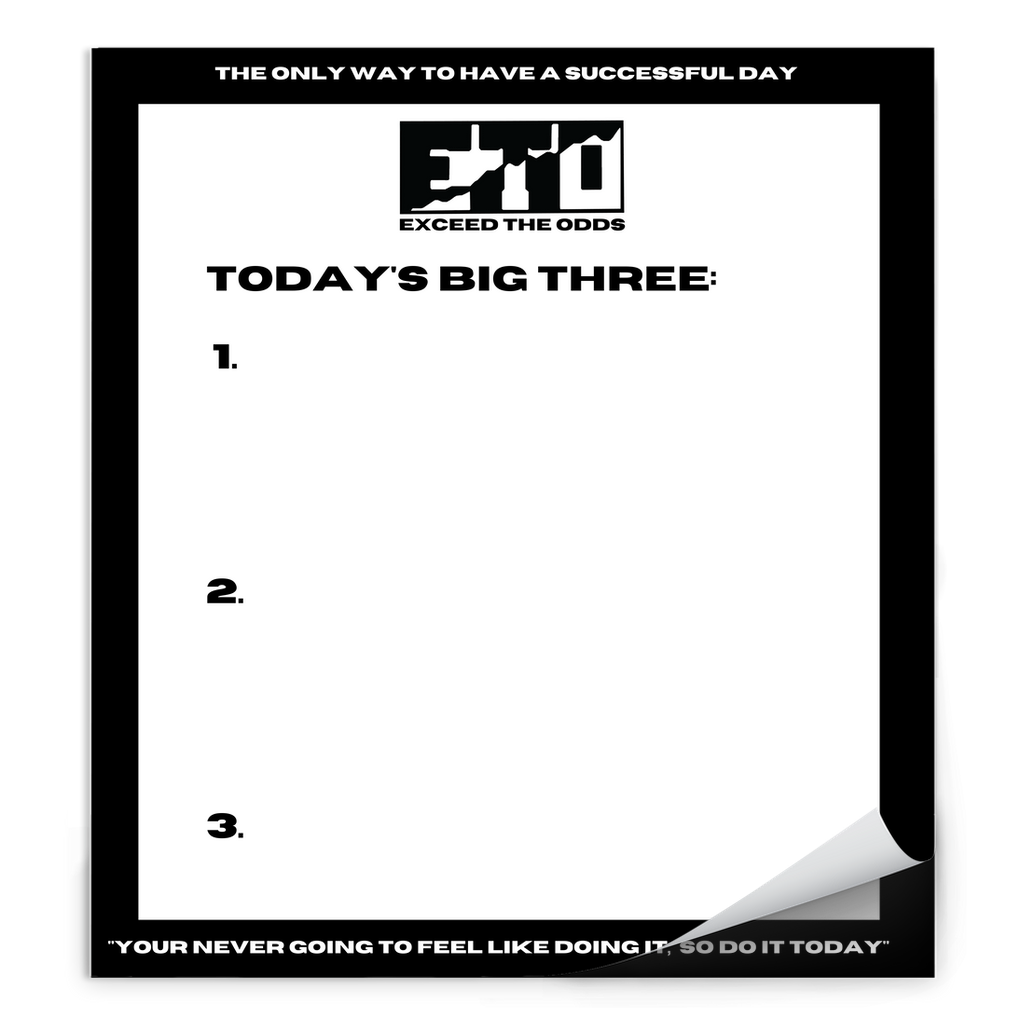 Exceed The Odds Guarantee Successful Day Notepad