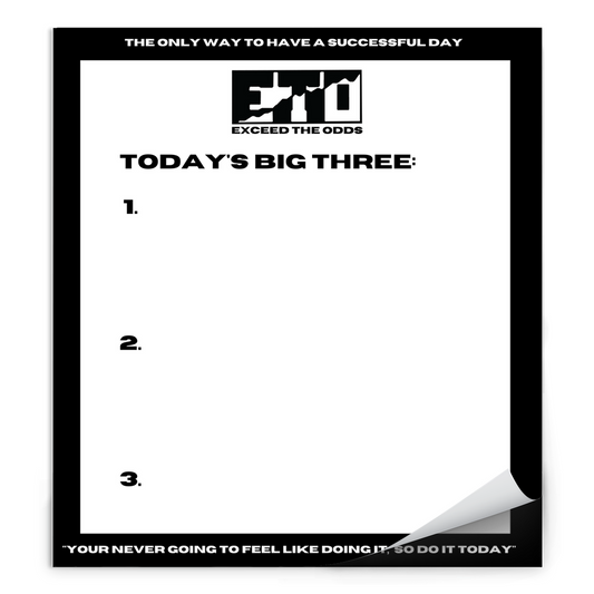 Exceed The Odds Guarantee Successful Day Notepad